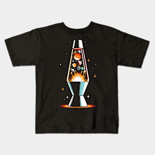 Planets in Lava Lamp Science Astronaut Funny Space Kids T-Shirt